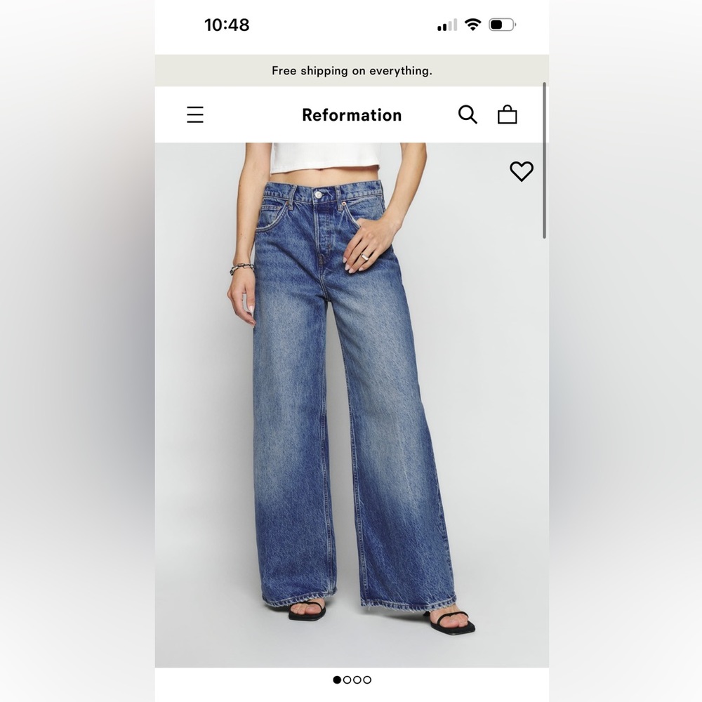 Reformation Iggy Super Wide Leg Slouch Jeans